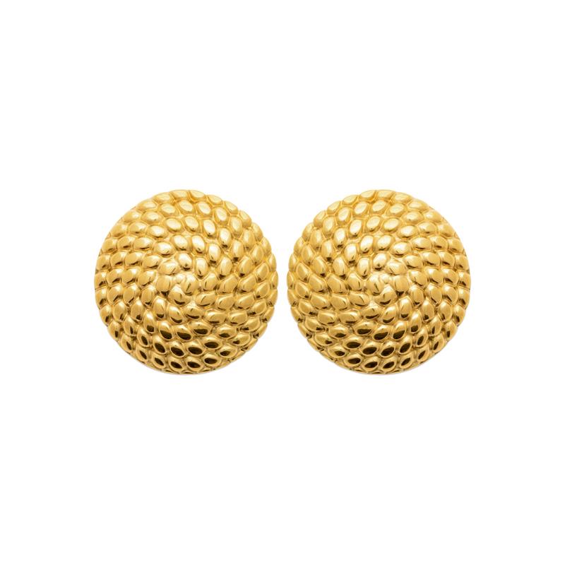 Coque de Nacre Boucles d'oreilles acier doré 3127409