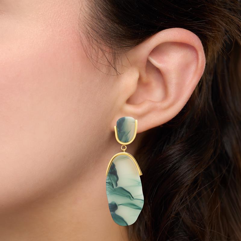 Izee Boucles d'oreilles pendantes acier doré 3135509