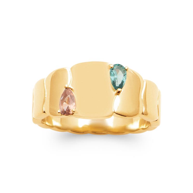 Coque de Nacre Bague plaqué or 20023850