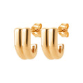 Coque de Nacre Puces d'oreilles plaqué or 23062400
