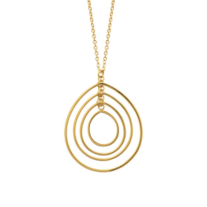 Coque de Nacre Collier acier doré 312343