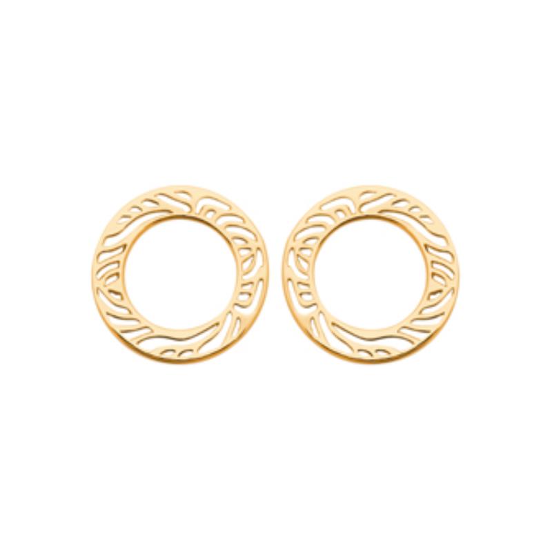 Coque de Nacre Puces d'oreilles plaqué or 2574700