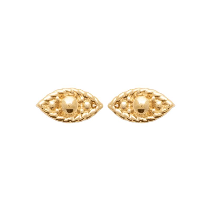 Coque de Nacre Puces d'oreilles plaqué or 23017100