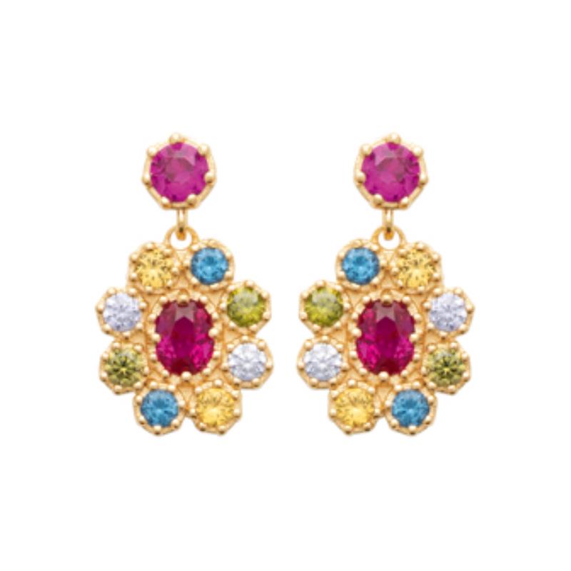 Coque de Nacre Boucles d'oreilles pendantes plaqué or 23072505