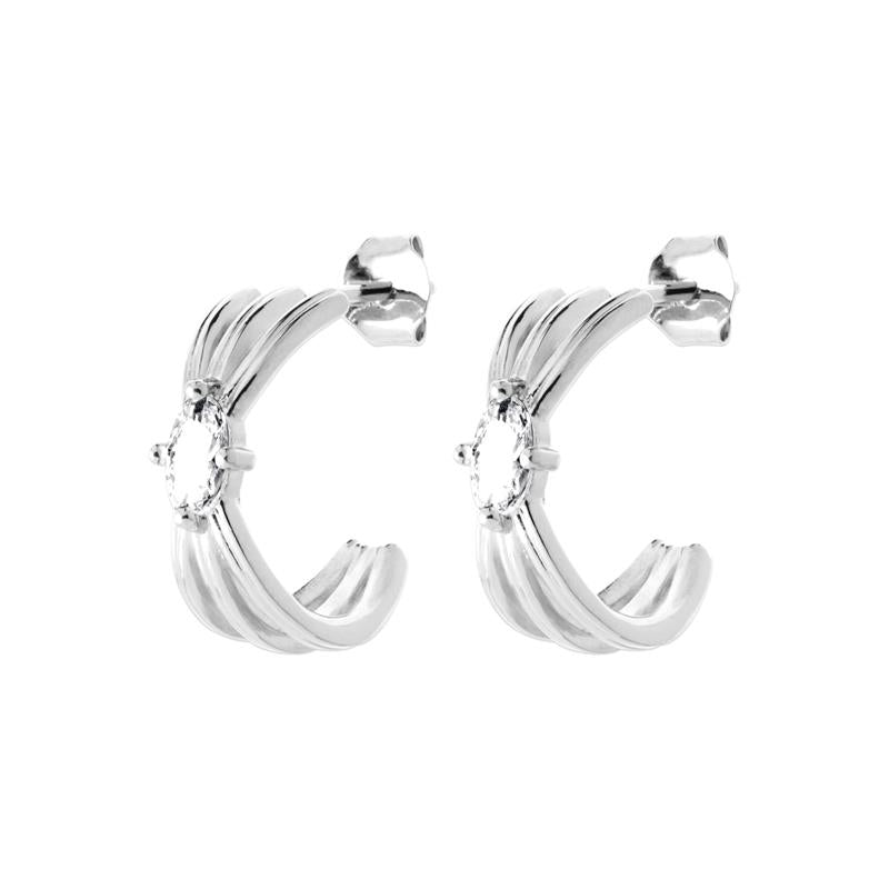 Coque de Nacre Créoles argent 1684810