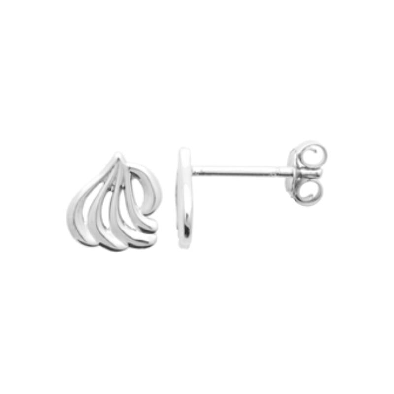 Coque de Nacre Puces d'oreilles argent 73058700