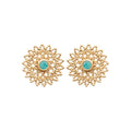 Coque de Nacre Puces d'oreilles plaqué or 23010660