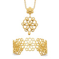 Coque de Nacre Collier acier doré 312354