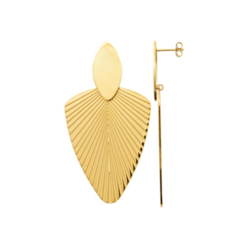 Izee Boucles d'oreilles pendantes acier doré 3134709