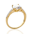 Coque de Nacre Bague solitaire plaqué or 2205111