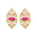 Coque de Nacre Puces d'oreilles plaqué or 23027080