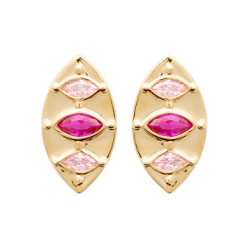 Coque de Nacre Puces d'oreilles plaqué or 23027080