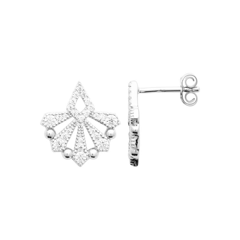 Coque de Nacre Boucles d'oreilles argent 13081210