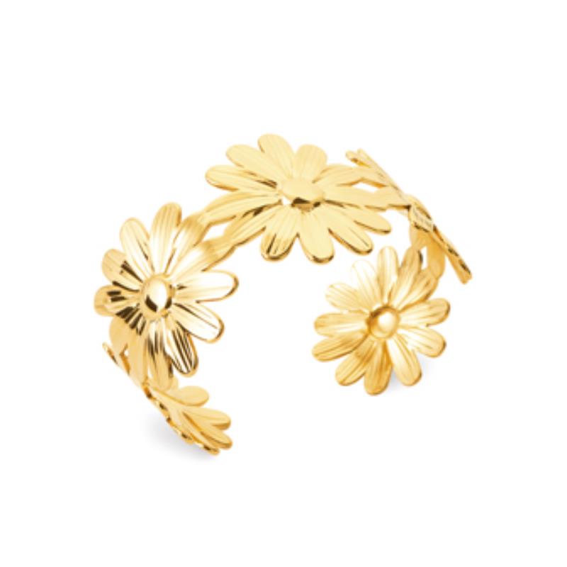 Coque de Nacre Bracelet jonc acier doré 312228