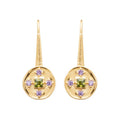 Coque de Nacre Boucles d'oreilles pendantes plaqué or 23050905