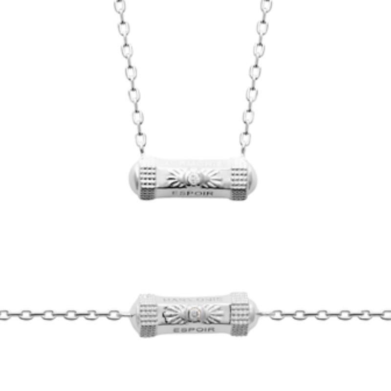 Coque de Nacre Collier argent 873850