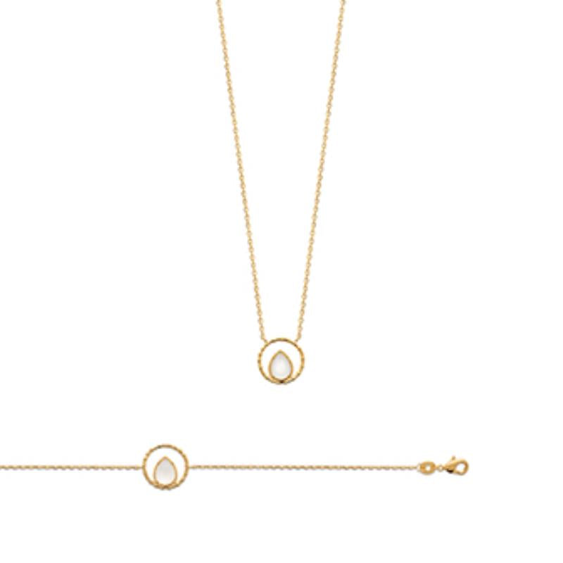 Coque de Nacre Collier plaqué or 973194