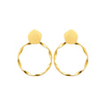 Coque de Nacre Boucles d'oreilles pendantes acier doré 3122909