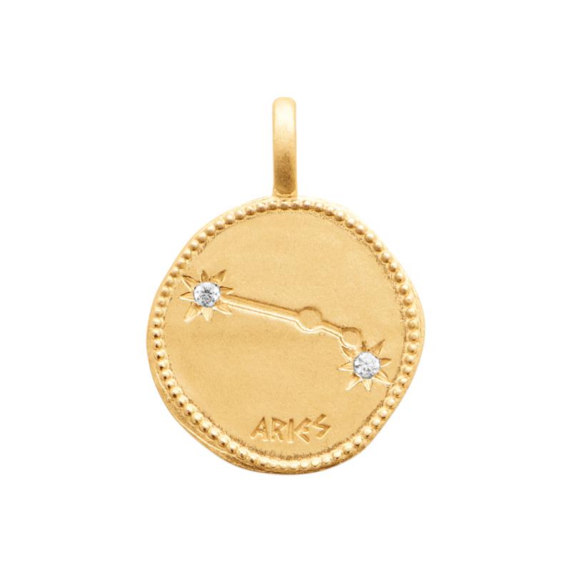 Coque de Nacre Pendentif zodiaque plaqué or 27687103
