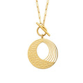 Coque de Nacre Collier acier doré 312342