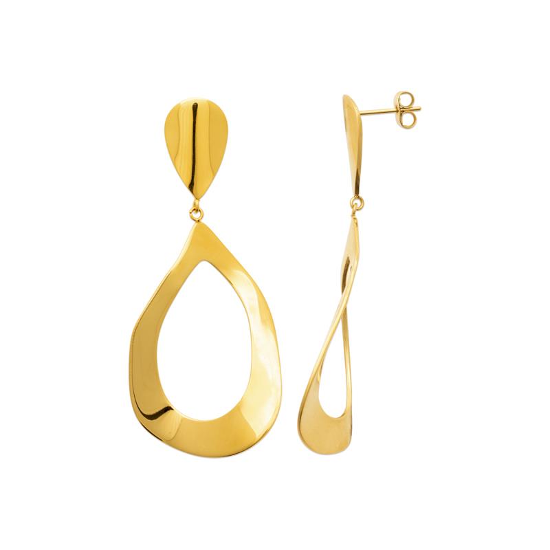 Coque de Nacre Boucles d'oreilles pendantes acier doré 3132909