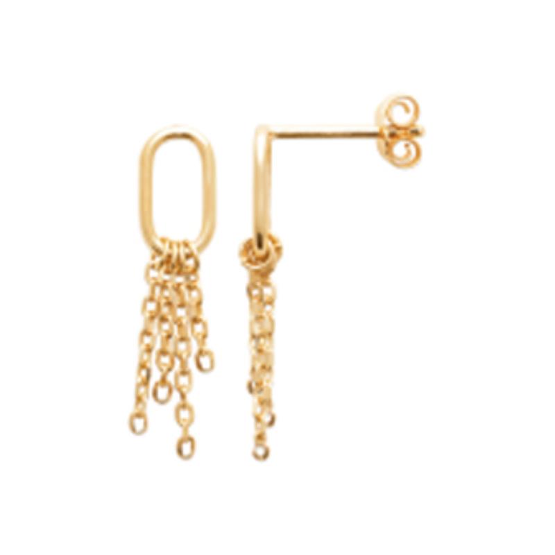 Coque de Nacre Boucles d'oreilles pendantes plaqué or 23047100
