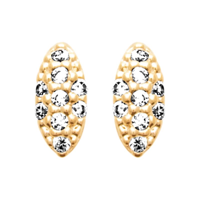 Coque de Nacre Puces d'oreilles plaqué or 23077310