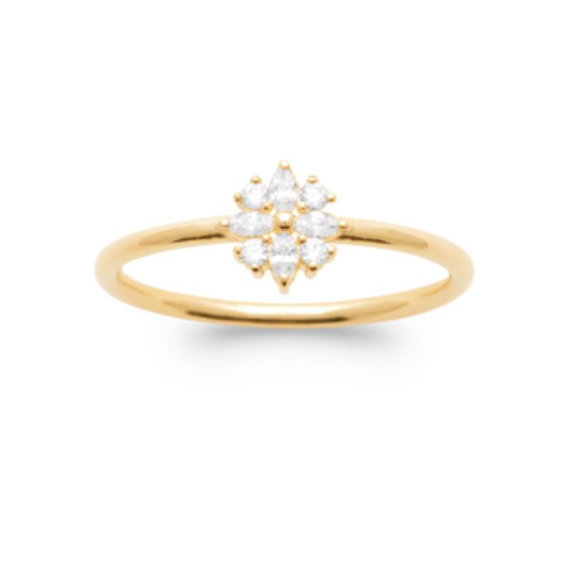 Coque de Nacre Bague solitaire plaqué or 2972310