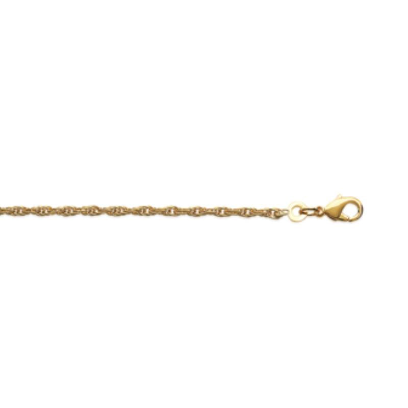 Coque de Nacre Chaîne maille corde plaqué or 262035