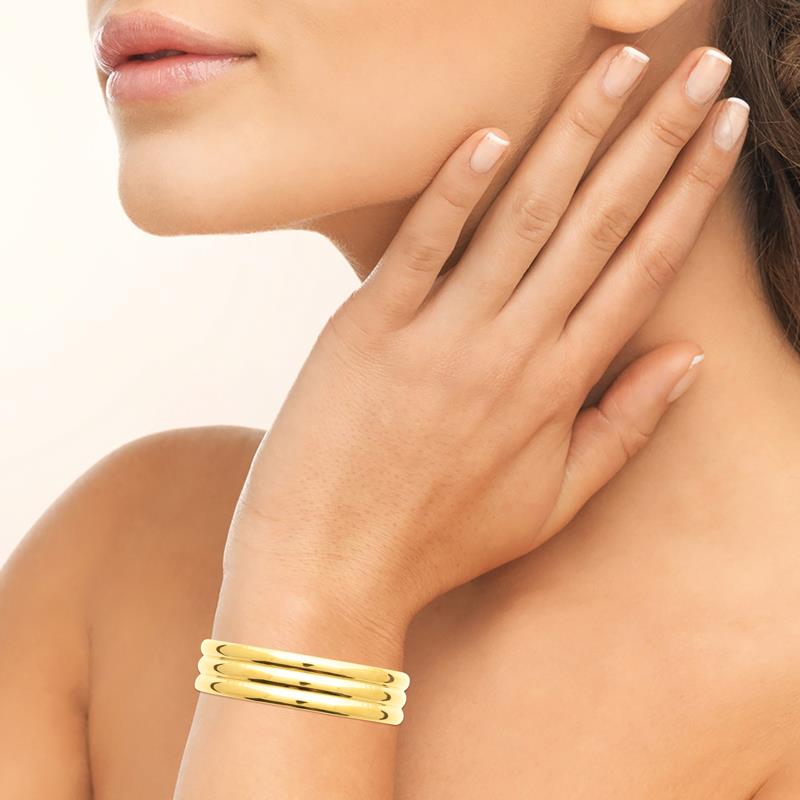 Coque de Nacre Bracelet jonc acier doré 312225