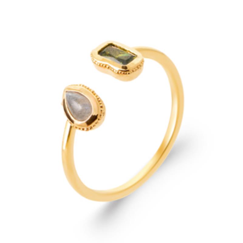 Coque de Nacre Bague plaqué or 20001115
