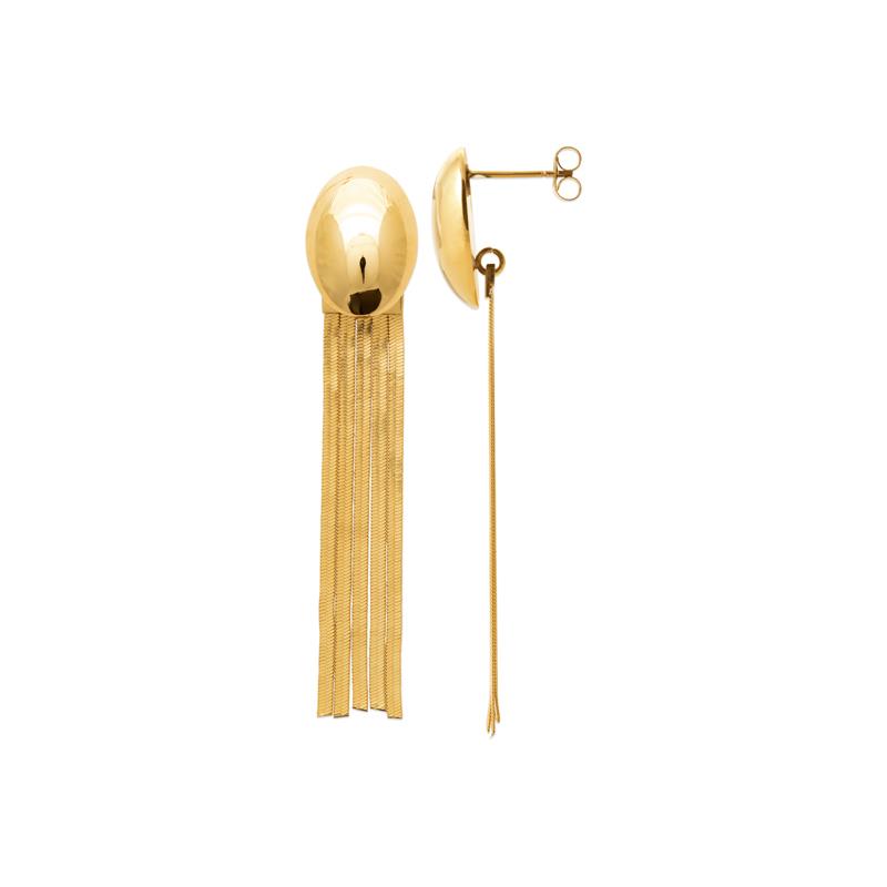 Coque de Nacre Boucles d'oreilles pendantes acier doré 3131509