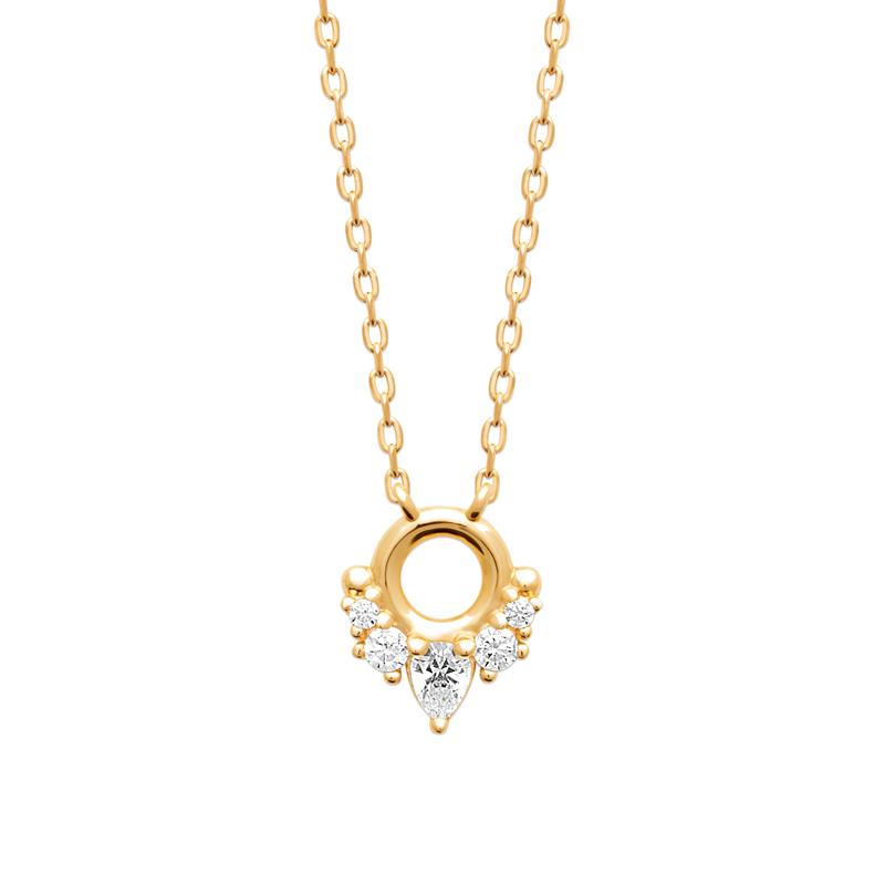 Coque de Nacre Collier plaqué or 974268