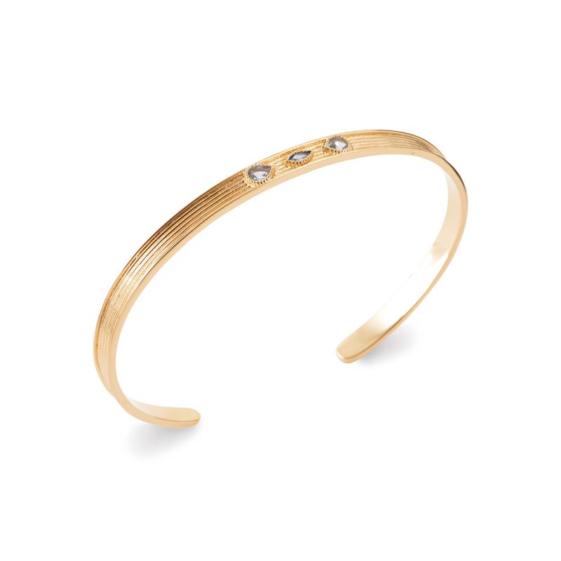 Coque de Nacre Bracelet jonc plaqué or 974407