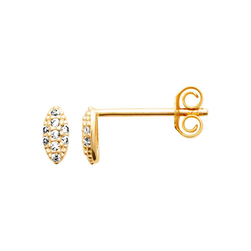 Coque de Nacre Puces d'oreilles plaqué or 23077310
