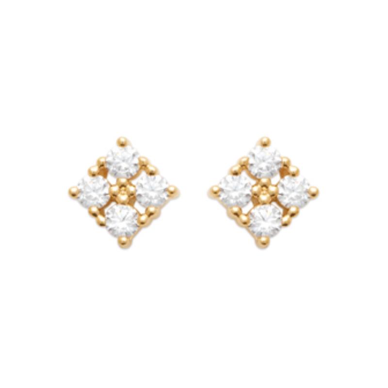 Coque de Nacre Puces d'oreilles plaqué or 23011410