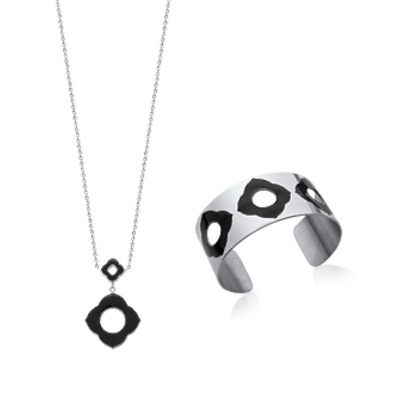 Coque de Nacre Collier acier 310812