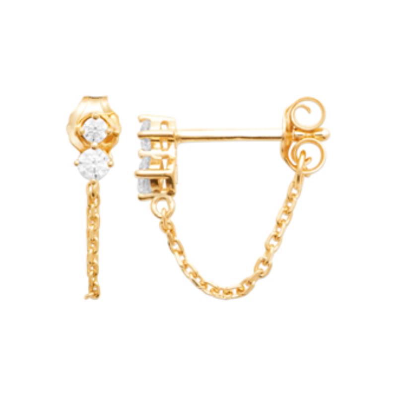 Coque de Nacre Boucles d'oreilles pendantes plaqué or 23058210