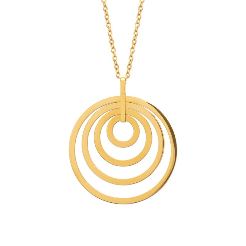 Coque de Nacre Collier acier doré 312388