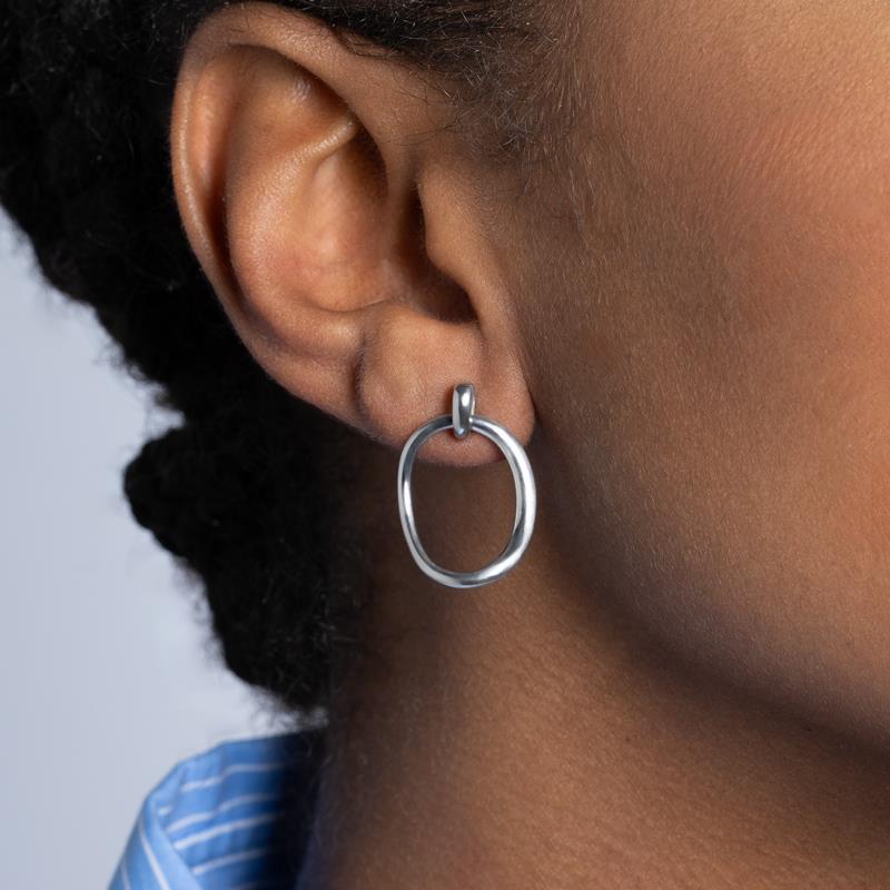 Coque de Nacre Boucles d'oreilles pendantes argent 73051100