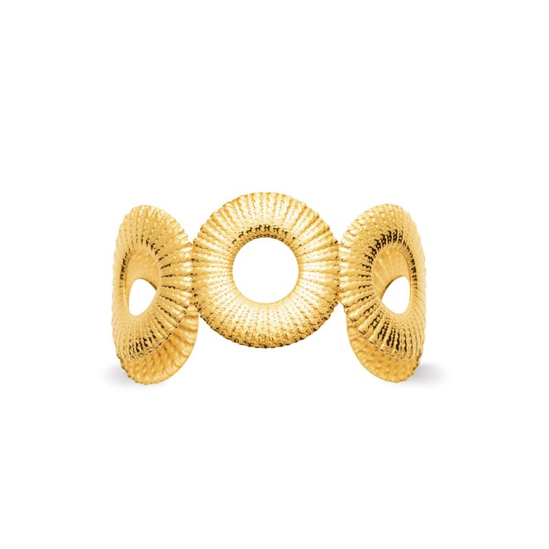Coque de Nacre Bracelet jonc acier doré 312322