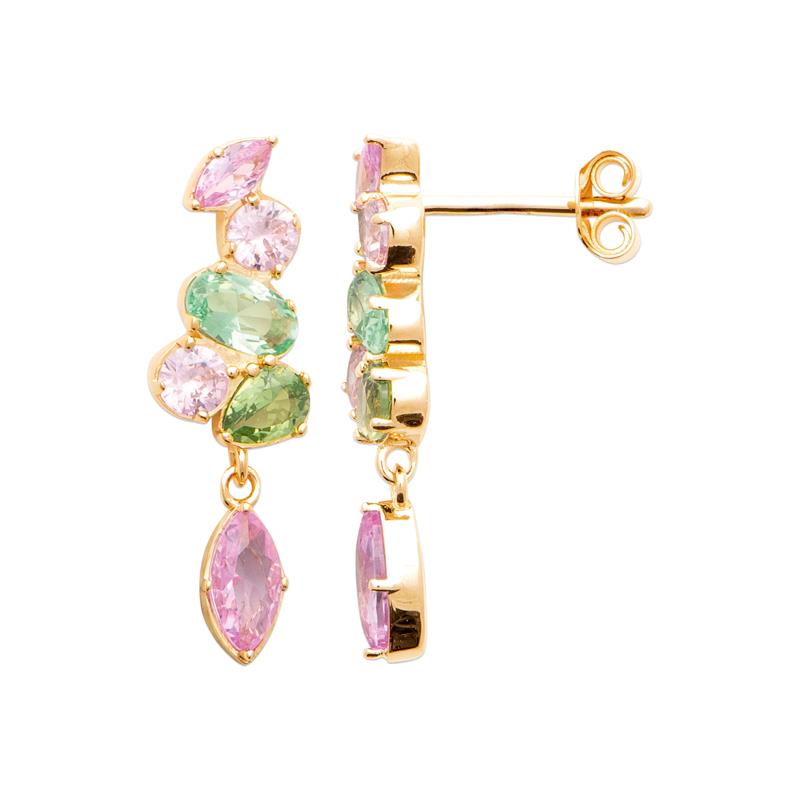 Coque de Nacre Boucles d'oreilles pendantes plaqué or 23088005