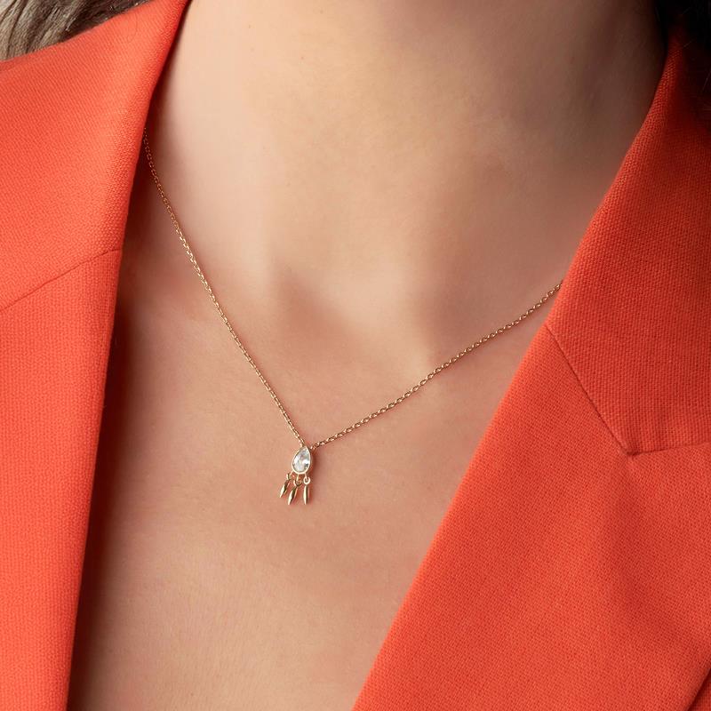 Coque de Nacre Collier plaqué or 973943