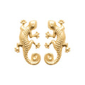 Coque de Nacre Puces d'oreilles plaqué or 23022100