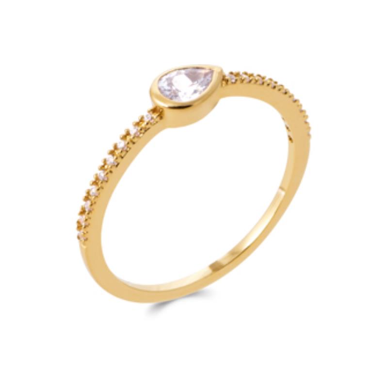 Coque de Nacre Bague solitaire plaqué or 2921510