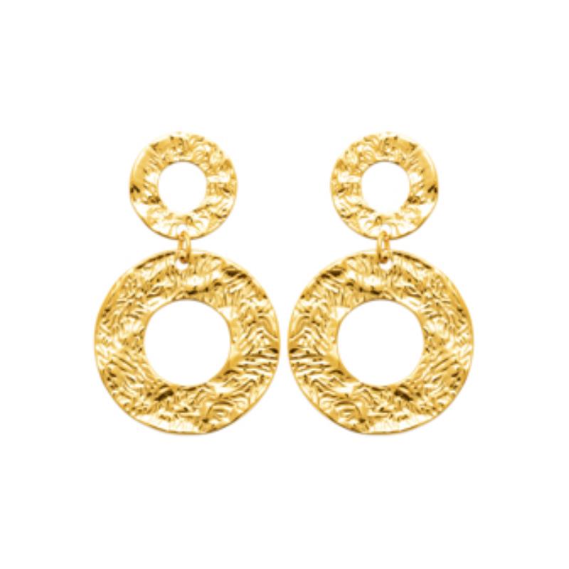 Coque de Nacre Boucles d'oreilles pendantes acier doré 3122109