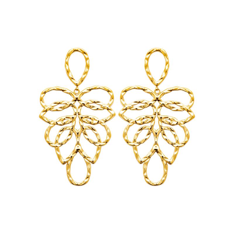 Izee Boucles d'oreilles pendantes acier doré 3135209
