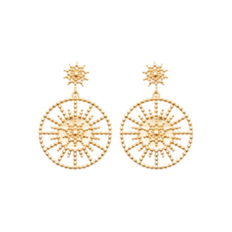 Coque de Nacre Boucles d'oreilles pendantes plaqué or 23047700