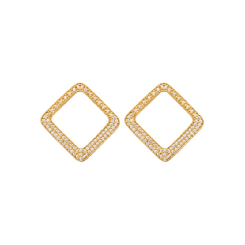 Coque de Nacre Puces d'oreilles plaqué or 23014410