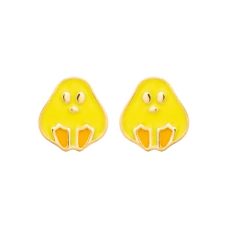 Coque de Nacre Puces d'oreilles plaqué or 23040500